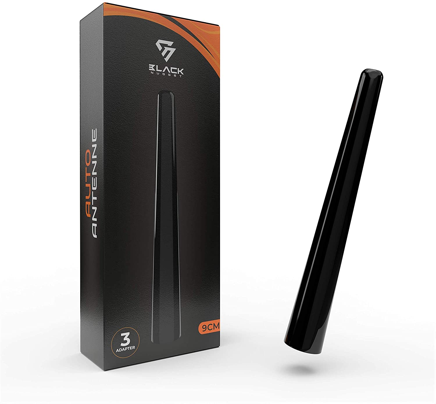 Autoantenne Universal Dach 9 cm Kurzstab Kabel Antennenfuss FM AM / UKW